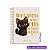 Caderno Universitário Grande 10 Matérias Cute Cat Cadersil - Coleção 2026 Fofa Gato 160 Folhas 19,9X27cm - Imagem 8