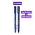 2 Caneta Esferográfica Tris Blu 0,7 mm Kit 2 Unidades Traço Fino Azul/Preto Escritório Escolar - Imagem 5