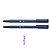 2 Caneta Esferográfica Tris Blu 0,7 mm Kit 2 Unidades Traço Fino Azul/Preto Escritório Escolar - Imagem 4