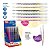 Caneta Gel Tris Spin 0,6mm Kit 5 ou 6 Unidades Tinta Colorida Escrita Suave Design Espiral Moderno - Imagem 3