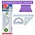 Kit Geometria Maped Geométrico 4 Peças para Canhotos e Uso Escolar - 1 Régua 30cm, 1 Esquadro 45° e 1 Transferidor - Imagem 1