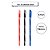 Kit 3 Canetas Esferográficas Wave 0.7mm Bazze Azul Preta Vermelha Escrita Macia - Imagem 2