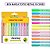 Kit Marca Texto Destaq Compactor 10 Cores Ponta Chanfrada Escolar Estudo - Imagem 1