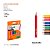 Lápis de Cor Mini 12 Cores Bazze Wave Infantil Escolar Sextavado Mãos Pequenas - Imagem 2