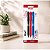 Blister 3 Canetas WOW! BK437 PRETA,VERM,AZUL Pentel - Imagem 1