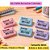 Kit 6 Mini Borrachas Pastel Bazze Basic Colors Nº40 - 2 Rosa, 2 Azul e 2 Roxa Macia, Atóxica e Ideal para Escola - Imagem 1
