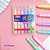 Giz de Cera Gel Retrátil Tom Pastel com Cheirinho de Frutas Estojo 6 Unidades Aquarelável  Tris Mega Gel Color - Imagem 1