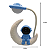 Luminária De Mesa Astronauta Sentado Lua Quarto Infantil Led - Imagem 9