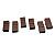 Marca Texto Barra De Chocolate Kit C/ 6 Cores Secagem Rápida - Imagem 3