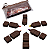 Marca Texto Barra De Chocolate Kit C/ 6 Cores Secagem Rápida - Imagem 1