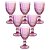 6 Taças de Vidro Rosa Furta-cor Elegance - Imagem 2