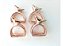 Kit 4 Anéis Porta Guardanapo Pássaro De Porcelana Metalizado rose - Imagem 3