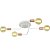 Lustre Plafon Hashtag Branco Com Cobre De 4 Braços - Imagem 4