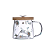 Caneca em vidro flores delicadas - Imagem 1
