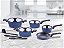 Jogo de Panelas Ceramic Life Azul 8 Peças - Imagem 6