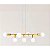 Luminária de teto Pendente Rubis 7 Lâmpadas + 7 Lâmpadas G95 Branca Leitosa - Imagem 1