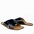 Rasteira Preto Couro em X - Imagem 2