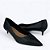 Scarpin Preto Couro Vegetal Salto Baixo - Imagem 2