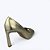 Peep Toe Ouro Light Metalizado Salto Alto - Imagem 3