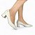 Scarpin Off White Verniz Salto Bloco - Imagem 2