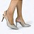 Scarpin Prata Brilho Salto Alto Slingback - Imagem 2