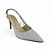 Scarpin Prata Brilho Salto Alto Slingback - Imagem 4