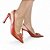 Scarpin Slingback Caramelo Couro Metal - Imagem 2