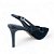 Slingback Preto Verniz Salto Fino em Tela - Imagem 5