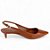 Scarpin Slingback Caramelo Verniz Salto Baixo - Imagem 1