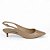 Scarpin Slingback bege Verniz Salto Baixo - Imagem 1