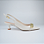 Scarpin Slingback Off White Verniz Salto Baixo com Enfeite - Imagem 1