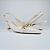 Scarpin Slingback Off White Verniz Salto Baixo com Enfeite - Imagem 4
