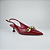Scarpin Slingback Marsala Verniz Salto Baixo com Enfeite - Imagem 2