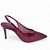 Slingback Marsala Verniz Salto Fino em Tela - Imagem 1