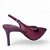 Slingback Marsala Verniz Salto Fino em Tela - Imagem 3
