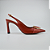 Scarpin Slingback Caramelo Couro Metal - Imagem 1