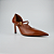 Scarpin Caramelo Couro Salto Alto Boneca - Imagem 2