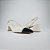 Scarpin Slingback Off White Verniz Salto Bloco Recorte Bico - Imagem 4