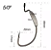 Anzol Offset Lastreado JH38 - Aço Carbono Reforçado - 5/0 - Cart. 3un - Kesfishing - Imagem 2