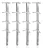 Haste cantoneira 8 isoladores branco de 0,75 cm - Imagem 2