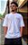 Camiseta Oversized Estampa I Feel - Branco - Imagem 1