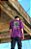 Camiseta Oversized Estampa A New World - Roxo - Imagem 4