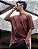 Camiseta Oversized Estampa LOGO 1 - Marrom - Imagem 4