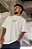 Camiseta Oversized Estampa LOGO 2 - Off White - Imagem 1