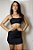 Top Strass Malha Prada Preto - Imagem 1