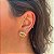 Conjunto Dourado Olho Grego com Pedra Natural - Imagem 2