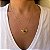 Conjunto Dourado Olho Grego com Pedra Natural - Imagem 5