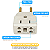 Adaptador Bob Esponja Benjamin 10A 20A Plug Pino Grosso 250v - Imagem 3