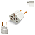 Adaptador de Tomada Universal Internacional Tipo Europeu Bivolt 10A 20A - Compatível com Europa e USA - CompleteStore® - Imagem 1