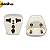Kit 05 Adaptadores Tomada Universal Padrão Europeu Uk Para Brasil 10a Até 250v - Imagem 6